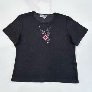 Vintage 90’s Nancy Bolen City Girl Baby Tee T Shirt Women’s Medium Made In USA